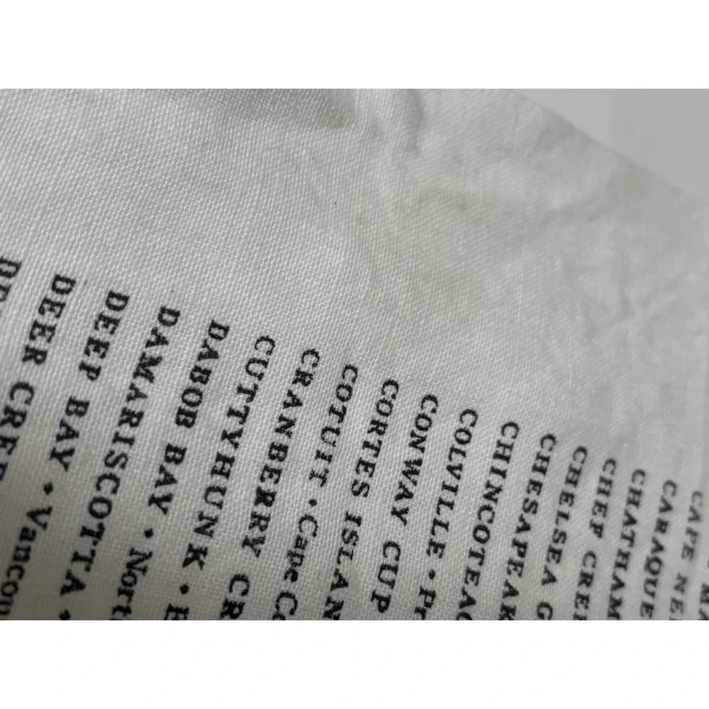 Sir Madam NORTH AMERICAN OYSTERS Pure Linen Tea Towel